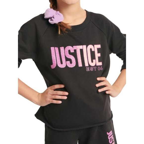 Justice Fleece Lounge Sweatshirt & Midi Short Set NWT XL Plus - Picture 8 of 11